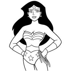 Zeichnungen zum Ausmalen: Wonder Woman - Kostenlose Malvorlagen zum Ausdrucken
