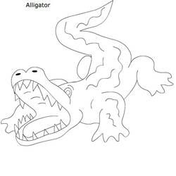 Malvorlage: Alligator (Tiere) #393 - Kostenlose Malvorlagen zum Ausdrucken
