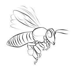 Malvorlage: Biene (Tiere) #126 - Kostenlose Malvorlagen zum Ausdrucken