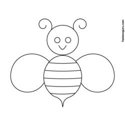 Malvorlage: Biene (Tiere) #132 - Kostenlose Malvorlagen zum Ausdrucken