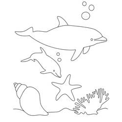 Malvorlage: Delfin (Tiere) #5106 - Kostenlose Malvorlagen zum Ausdrucken
