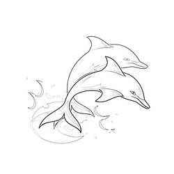 Malvorlage: Delfin (Tiere) #5113 - Kostenlose Malvorlagen zum Ausdrucken