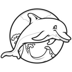 Malvorlage: Delfin (Tiere) #5125 - Kostenlose Malvorlagen zum Ausdrucken
