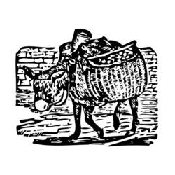 Malvorlage: Esel (Tiere) #528 - Kostenlose Malvorlagen zum Ausdrucken