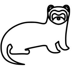 Malvorlage: Frettchen (Tiere) #205403 - Kostenlose Malvorlagen zum Ausdrucken