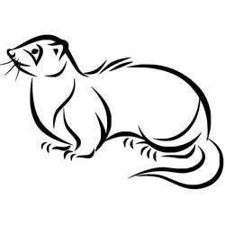 Malvorlage: Frettchen (Tiere) #205410 - Kostenlose Malvorlagen zum Ausdrucken