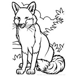 Malvorlage: Fuchs (Tiere) #14965 - Kostenlose Malvorlagen zum Ausdrucken