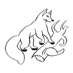 Malvorlage: Fuchs (Tiere) #15064 - Kostenlose Malvorlagen zum Ausdrucken