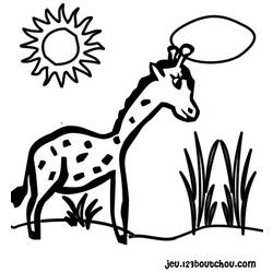Malvorlage: Giraffe (Tiere) #7339 - Kostenlose Malvorlagen zum Ausdrucken