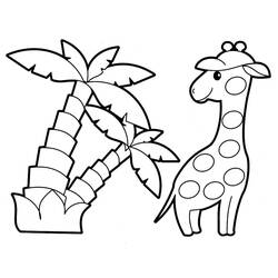 Malvorlage: Giraffe (Tiere) #7352 - Kostenlose Malvorlagen zum Ausdrucken
