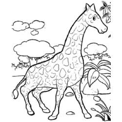 Malvorlage: Giraffe (Tiere) #7380 - Kostenlose Malvorlagen zum Ausdrucken