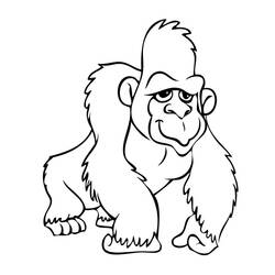 Malvorlage: Gorilla (Tiere) #7427 - Kostenlose Malvorlagen zum Ausdrucken