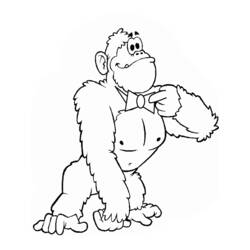 Malvorlage: Gorilla (Tiere) #7435 - Kostenlose Malvorlagen zum Ausdrucken