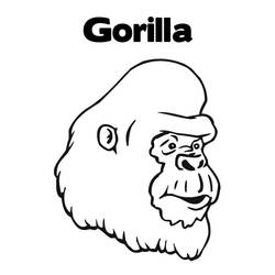 Malvorlage: Gorilla (Tiere) #7443 - Kostenlose Malvorlagen zum Ausdrucken