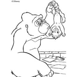 Malvorlage: Gorilla (Tiere) #7466 - Kostenlose Malvorlagen zum Ausdrucken