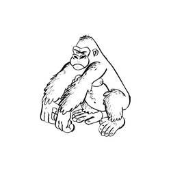 Malvorlage: Gorilla (Tiere) #7481 - Kostenlose Malvorlagen zum Ausdrucken