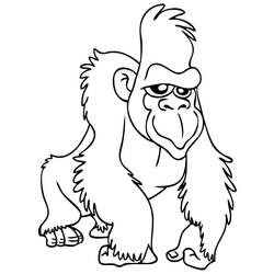 Malvorlage: Gorilla (Tiere) #7483 - Kostenlose Malvorlagen zum Ausdrucken