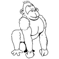 Zeichnungen zum Ausmalen: Gorilla - Druckbare Malvorlagen