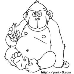Malvorlage: Gorilla (Tiere) #7500 - Kostenlose Malvorlagen zum Ausdrucken