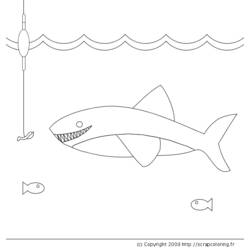 Malvorlage: Hai (Tiere) #14941 - Kostenlose Malvorlagen zum Ausdrucken
