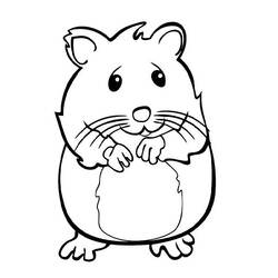 Zeichnungen zum Ausmalen: Hamster - Druckbare Malvorlagen