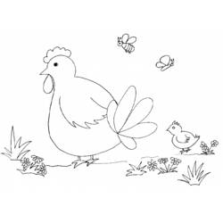Malvorlage: Huhn (Tiere) #17232 - Kostenlose Malvorlagen zum Ausdrucken