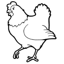 Zeichnungen zum Ausmalen: Huhn - Druckbare Malvorlagen