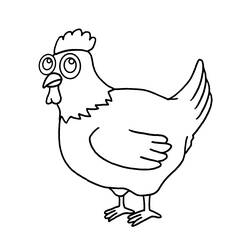 Malvorlage: Huhn (Tiere) #17305 - Kostenlose Malvorlagen zum Ausdrucken