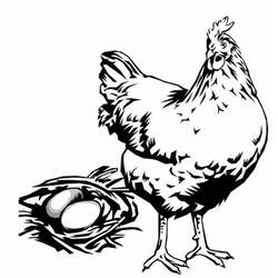 Malvorlage: Huhn (Tiere) #17368 - Kostenlose Malvorlagen zum Ausdrucken