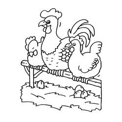 Malvorlage: Huhn (Tiere) #17392 - Kostenlose Malvorlagen zum Ausdrucken