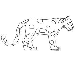 Zeichnungen zum Ausmalen: Jaguar - Druckbare Malvorlagen