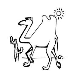 Malvorlage: Kamel (Tiere) #1687 - Druckbare Malvorlagen