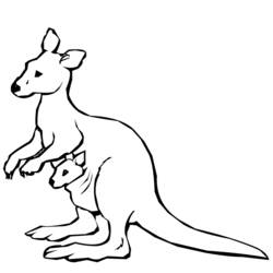 Malvorlage: Känguru (Tiere) #9100 - Kostenlose Malvorlagen zum Ausdrucken
