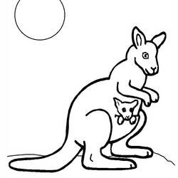 Malvorlage: Känguru (Tiere) #9104 - Kostenlose Malvorlagen zum Ausdrucken