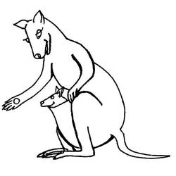 Malvorlage: Känguru (Tiere) #9118 - Kostenlose Malvorlagen zum Ausdrucken