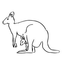 Malvorlage: Känguru (Tiere) #9130 - Kostenlose Malvorlagen zum Ausdrucken