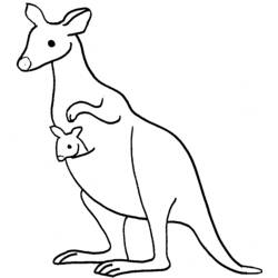 Malvorlage: Känguru (Tiere) #9213 - Kostenlose Malvorlagen zum Ausdrucken