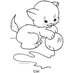 Malvorlage: Kätzchen (Tiere) #18026 - Kostenlose Malvorlagen zum Ausdrucken