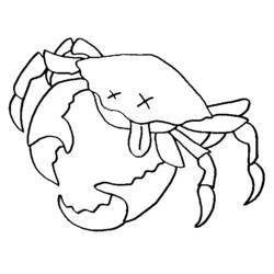Malvorlage: Krabbe (Tiere) #4721 - Kostenlose Malvorlagen zum Ausdrucken