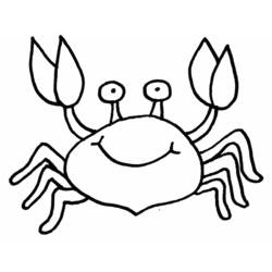 Zeichnungen zum Ausmalen: Krabbe - Druckbare Malvorlagen