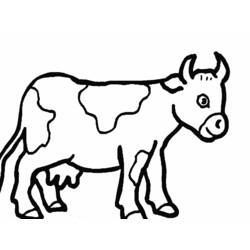 Malvorlage: Kuh (Tiere) #13187 - Kostenlose Malvorlagen zum Ausdrucken