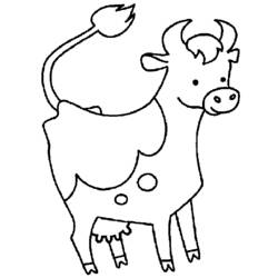 Malvorlage: Kuh (Tiere) #13213 - Kostenlose Malvorlagen zum Ausdrucken