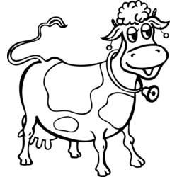 Malvorlage: Kuh (Tiere) #13214 - Kostenlose Malvorlagen zum Ausdrucken