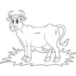 Malvorlage: Kuh (Tiere) #13239 - Kostenlose Malvorlagen zum Ausdrucken