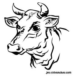 Malvorlage: Kuh (Tiere) #13249 - Kostenlose Malvorlagen zum Ausdrucken