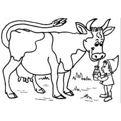 Malvorlage: Kuh (Tiere) #13272 - Kostenlose Malvorlagen zum Ausdrucken