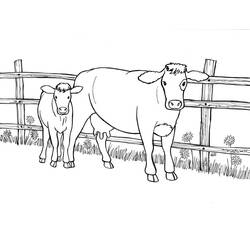 Malvorlage: Kuh (Tiere) #13292 - Kostenlose Malvorlagen zum Ausdrucken