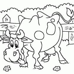 Malvorlage: Kuh (Tiere) #13363 - Kostenlose Malvorlagen zum Ausdrucken