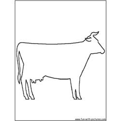 Malvorlage: Kuh (Tiere) #13367 - Kostenlose Malvorlagen zum Ausdrucken