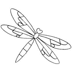 Zeichnungen zum Ausmalen: Libelle - Druckbare Malvorlagen